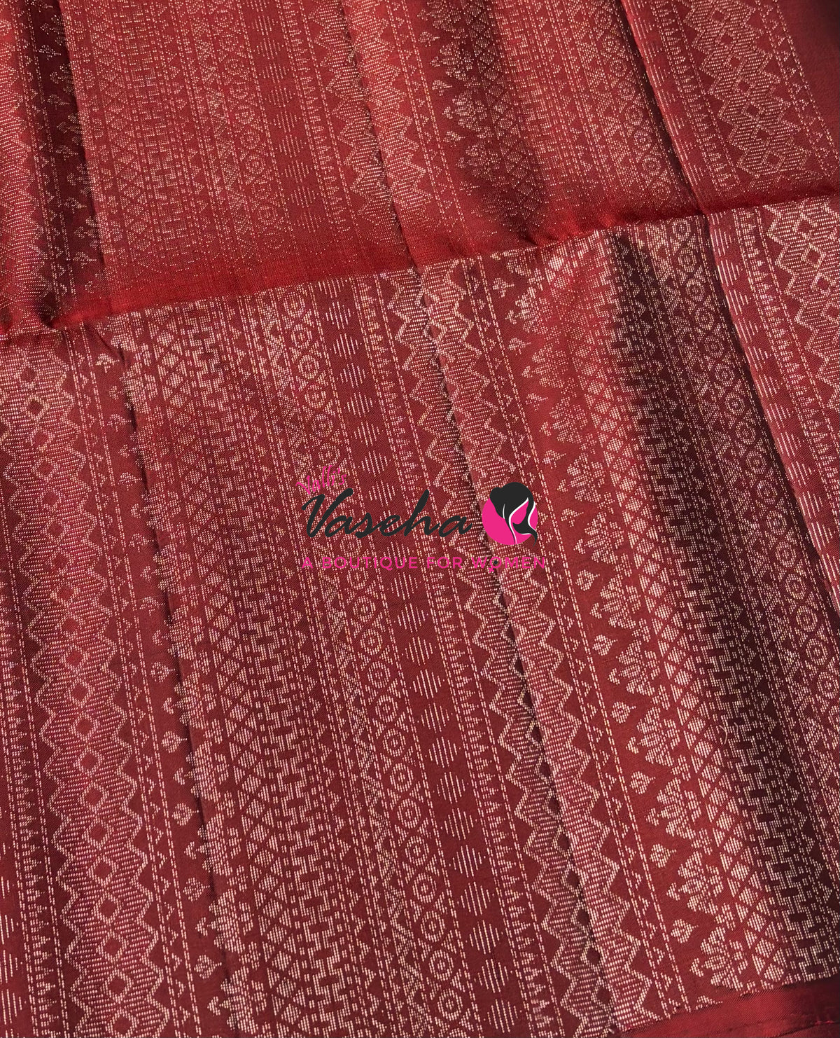 Pure Soft Silk Saree - Dusty Mauve Pink & Deep Maroon Shade - VVPSS128