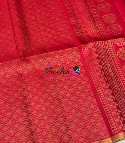 Pure Soft Silk Saree - Red Shade - VVPSS061