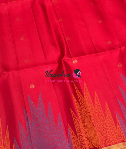 Pure Soft Silk Saree - Red Shade - VVPSS061