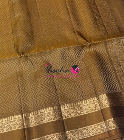 Pure Soft Silk Saree  - Dark Purple & Mustard Yellow Combo - VVPSS152