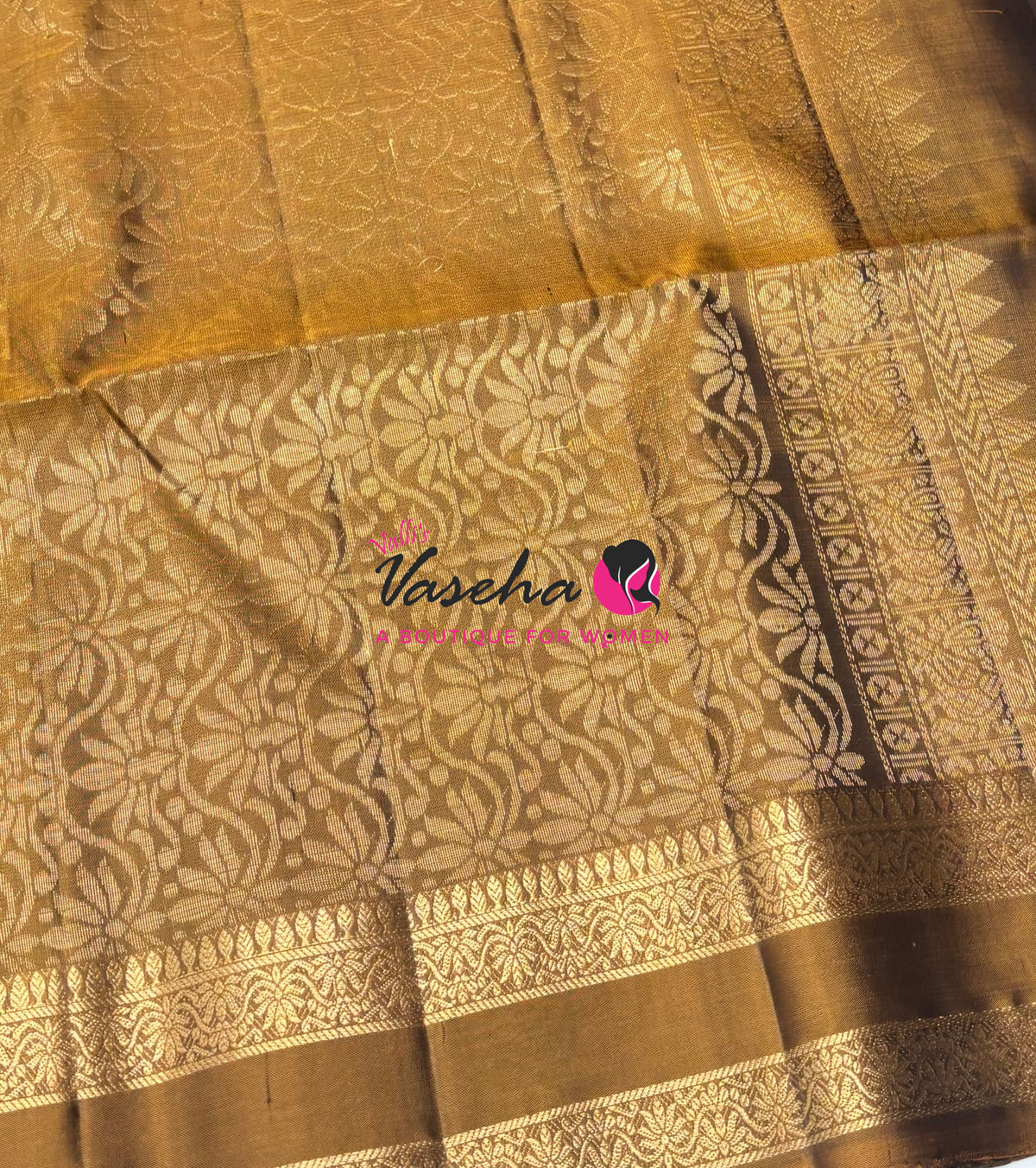 Pure Soft Silk Saree  - Green & Mustard Yellow Combo - VVPSS152