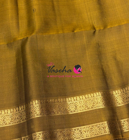 Pure Soft Silk Saree  - Ramar Blue  & Mustard Yellow Combo - VVPSS152
