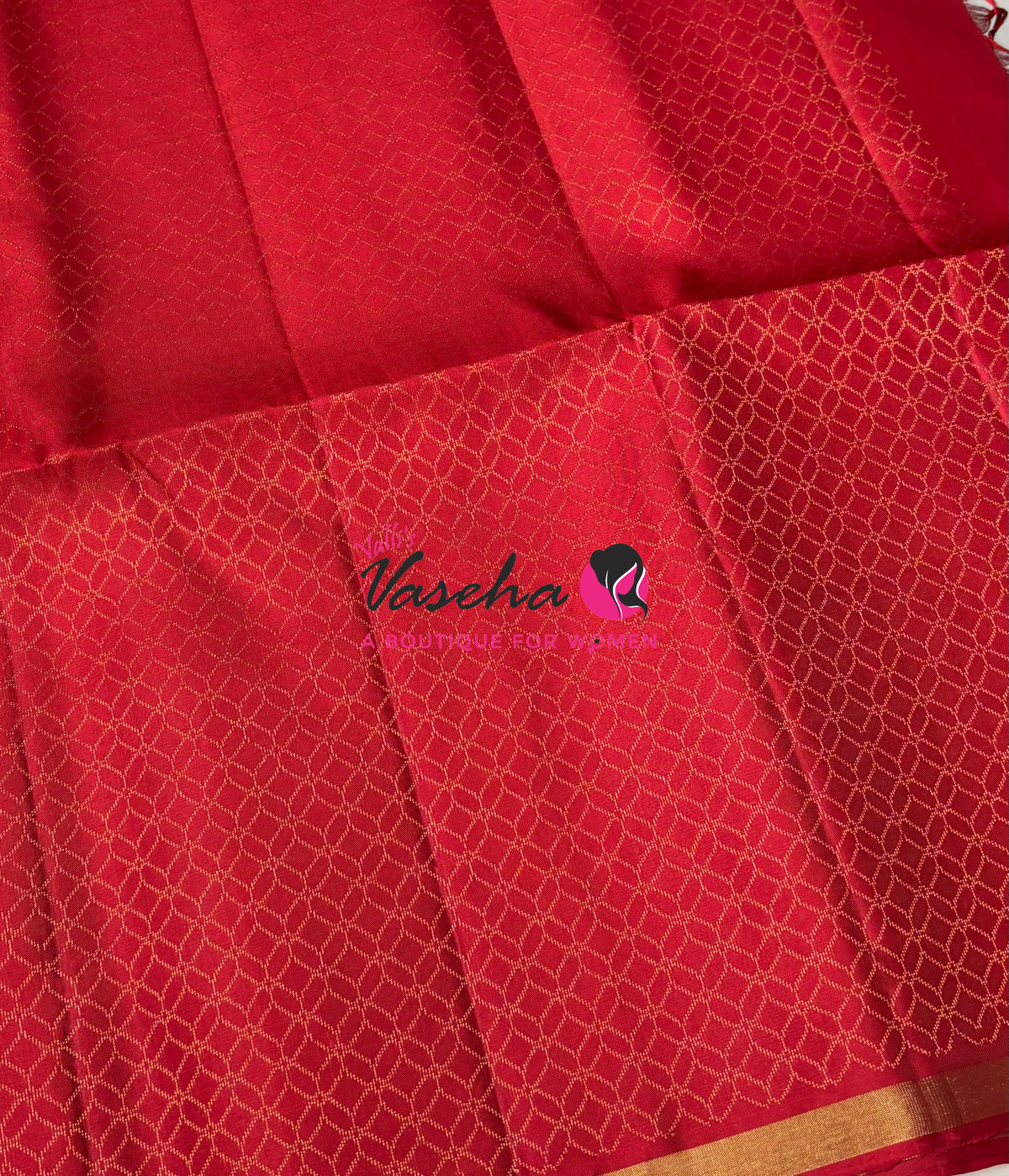 Pure Soft Silk Saree - Red Shade - VVPSS163