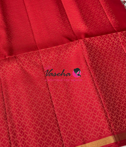 Pure Soft Silk Saree - Red Shade - VVPSS163