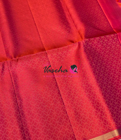 Pure Soft Silk Saree - Peachish Pink Shade - VVPSS163