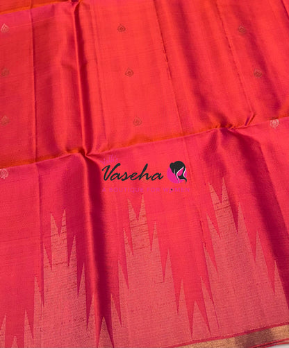 Pure Soft Silk Saree - Peach Shade - VVPSS061