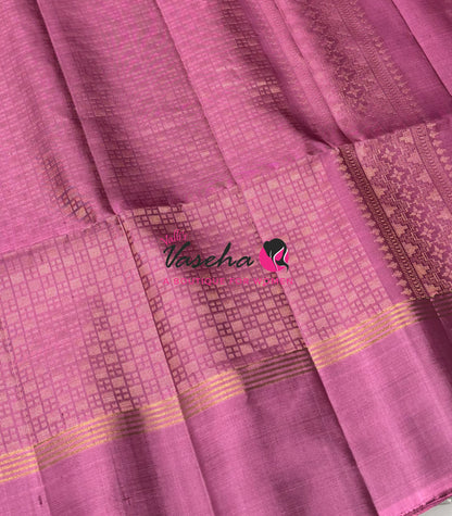 Pure Soft Silk Saree - Brown & Pink Combo - VVPSS164