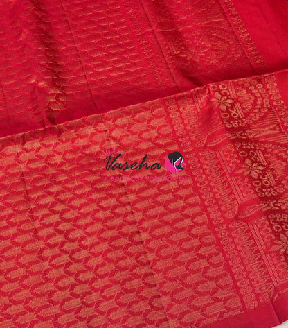 Pure Soft Silk Saree - Red Shade - VVPSS164