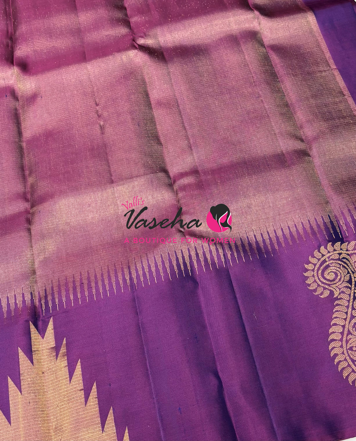 Pure Soft Silk Saree - Jothika Hit design - Dark Purple - VVPSS011