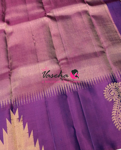 Pure Soft Silk Saree - Jothika Hit design - Dark Purple - VVPSS011
