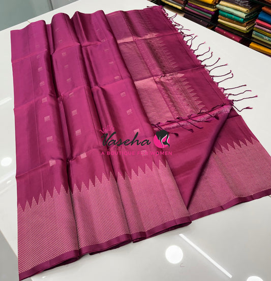 Pure Soft Silk Saree - Pink Shade - VVPSS165