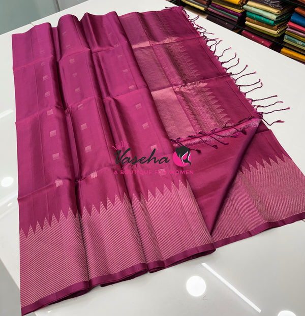 Pure Soft Silk Saree - Pink Shade - VVPSS165