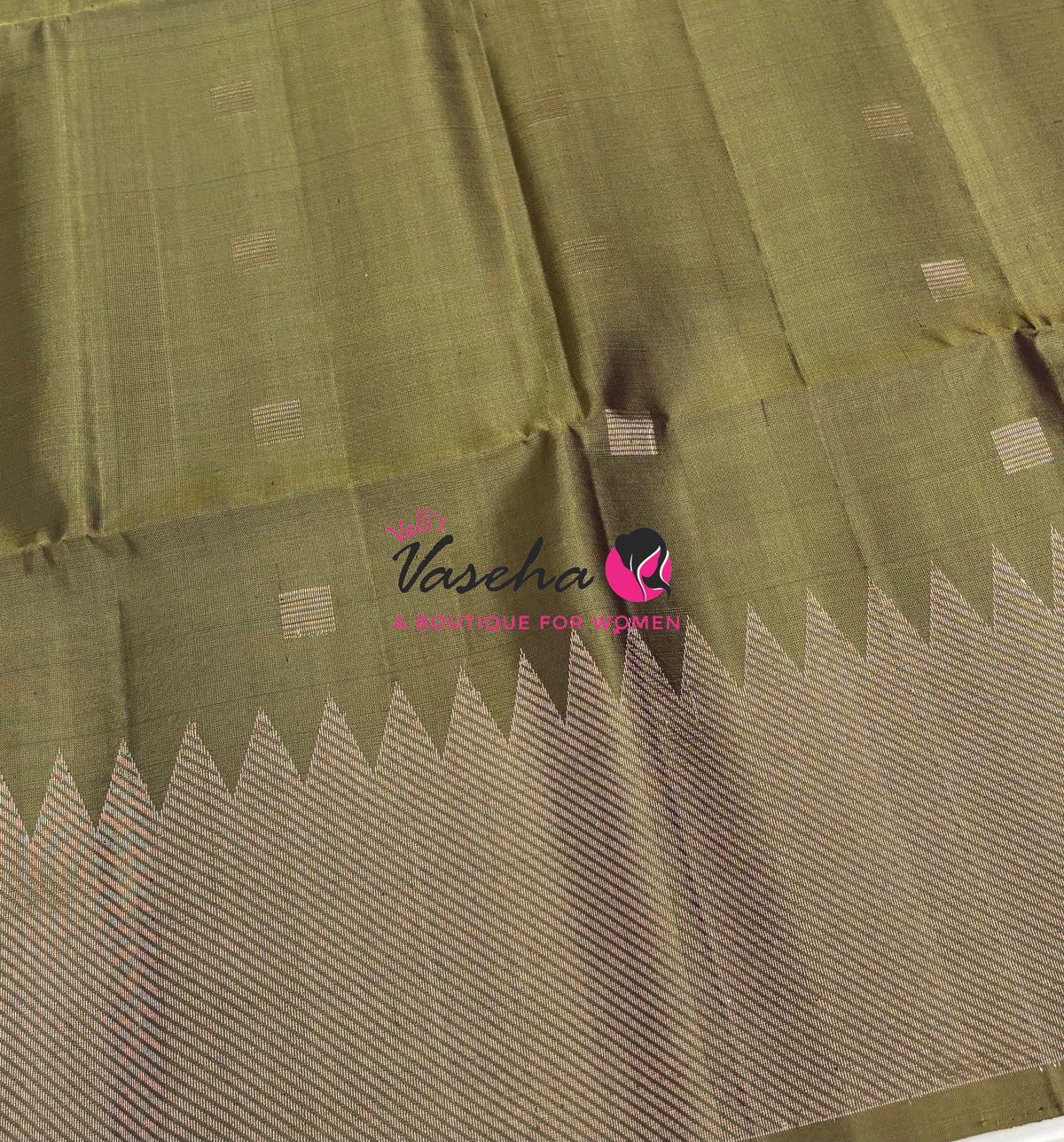 Pure Soft Silk Saree - Green With Blue Combo - VVPSS165