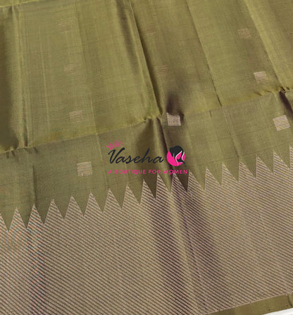 Pure Soft Silk Saree - Green With Blue Combo - VVPSS165