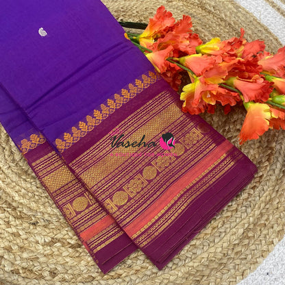 Kanchi Cotton Saree - Butta Design - VVKCS034