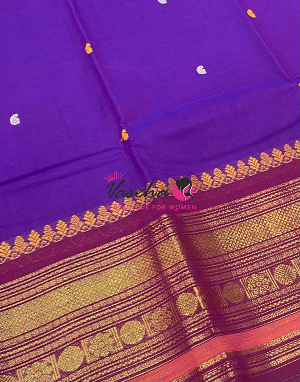 Kanchi Cotton Saree - Butta Design - VVKCS034