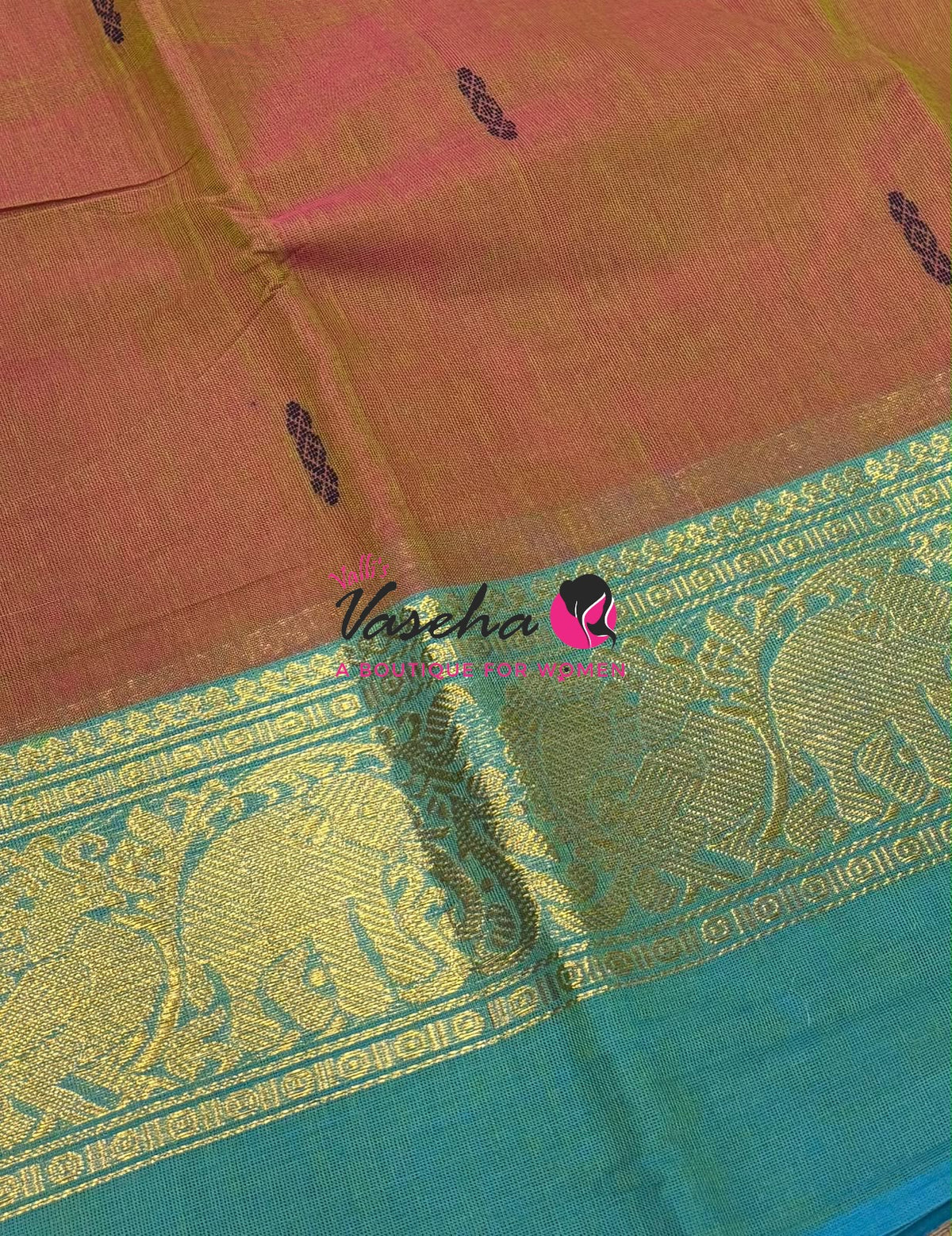 Kanchi Cotton Saree - Butta Design - VVKCS034