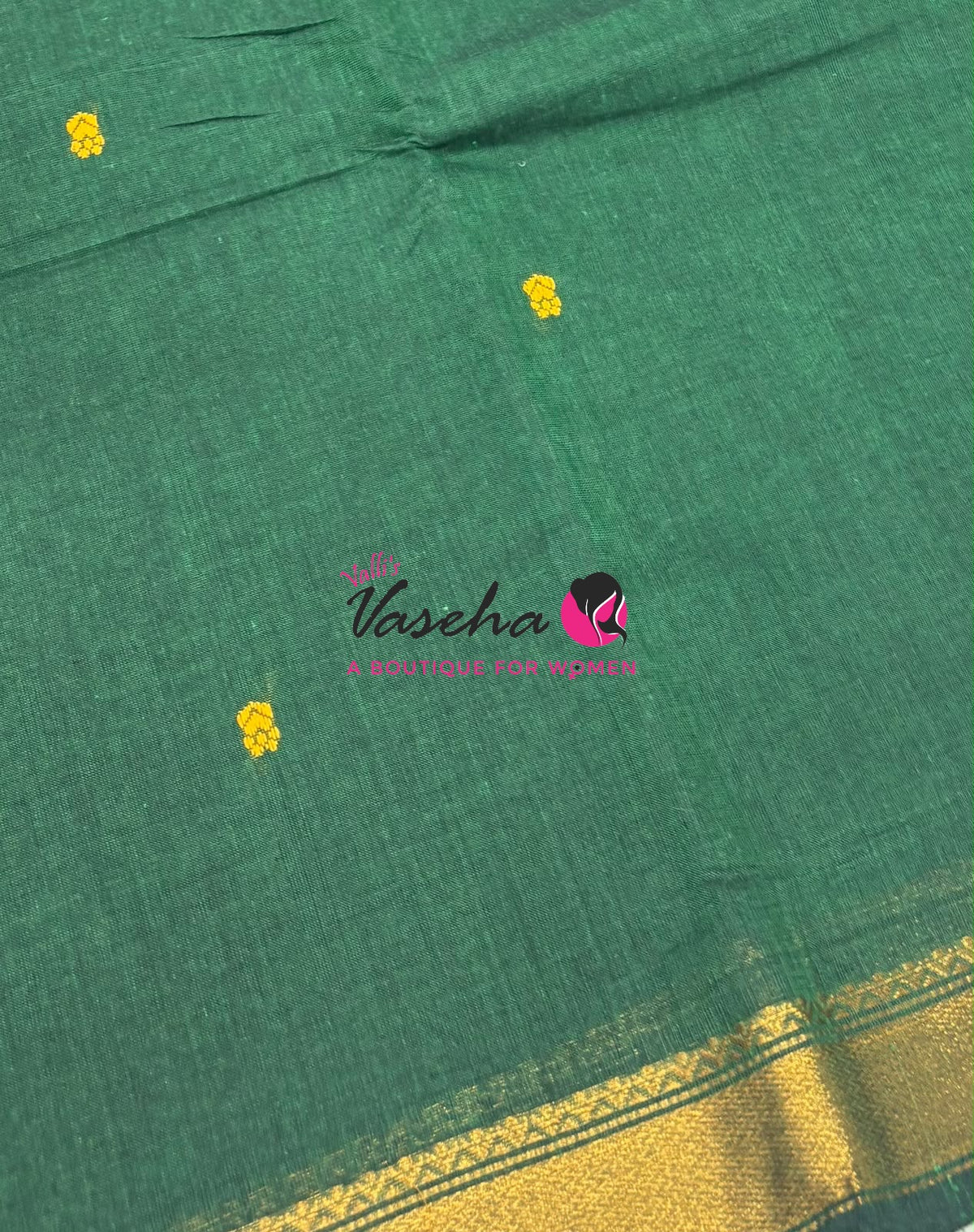 Kanchi Cotton Saree - Butta Design - VVKCS034