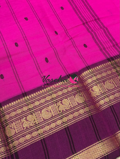 Kanchi Cotton Saree - Butta Design - VVKCS034