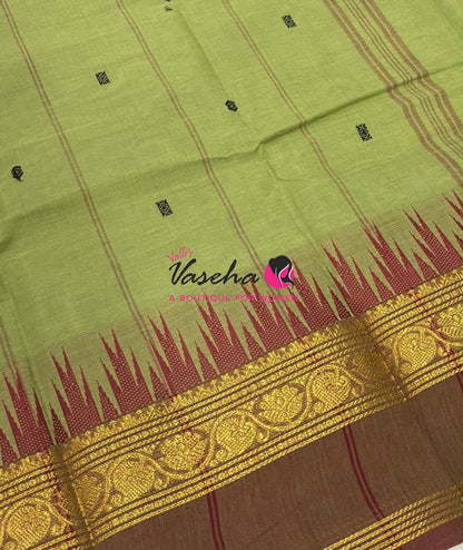 Kanchi Cotton Saree - Butta Design - VVKCS034
