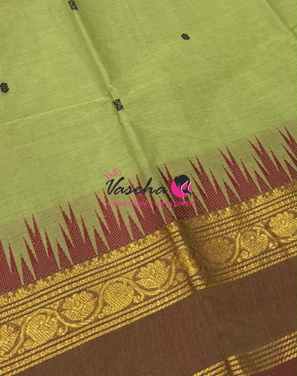 Kanchi Cotton Saree - Butta Design - VVKCS034