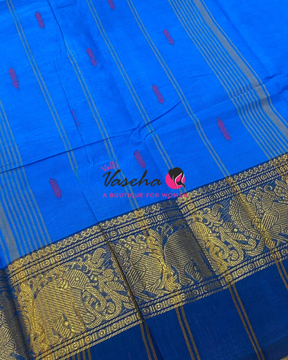 Kanchi Cotton Saree - Butta Design - VVKCS034