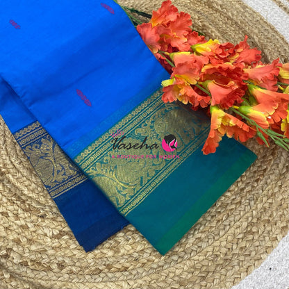 Kanchi Cotton Saree - Butta Design - VVKCS034