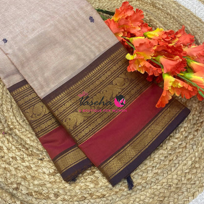 Kanchi Cotton Saree - Butta Design - VVKCS034