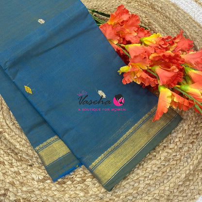 Kanchi Cotton Saree - Butta Design - VVKCS034