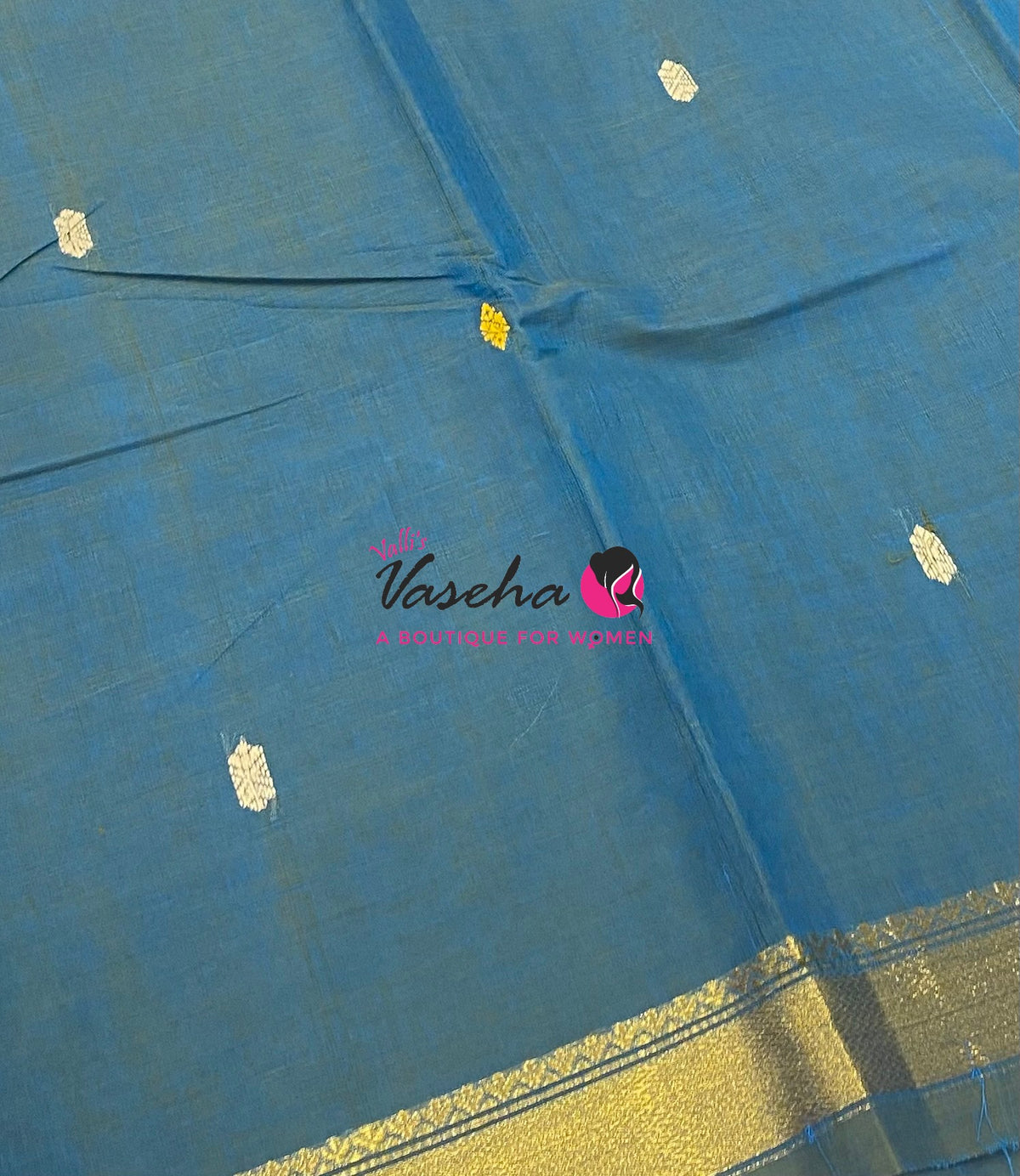 Kanchi Cotton Saree - Butta Design - VVKCS034