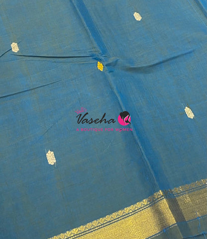 Kanchi Cotton Saree - Butta Design - VVKCS034