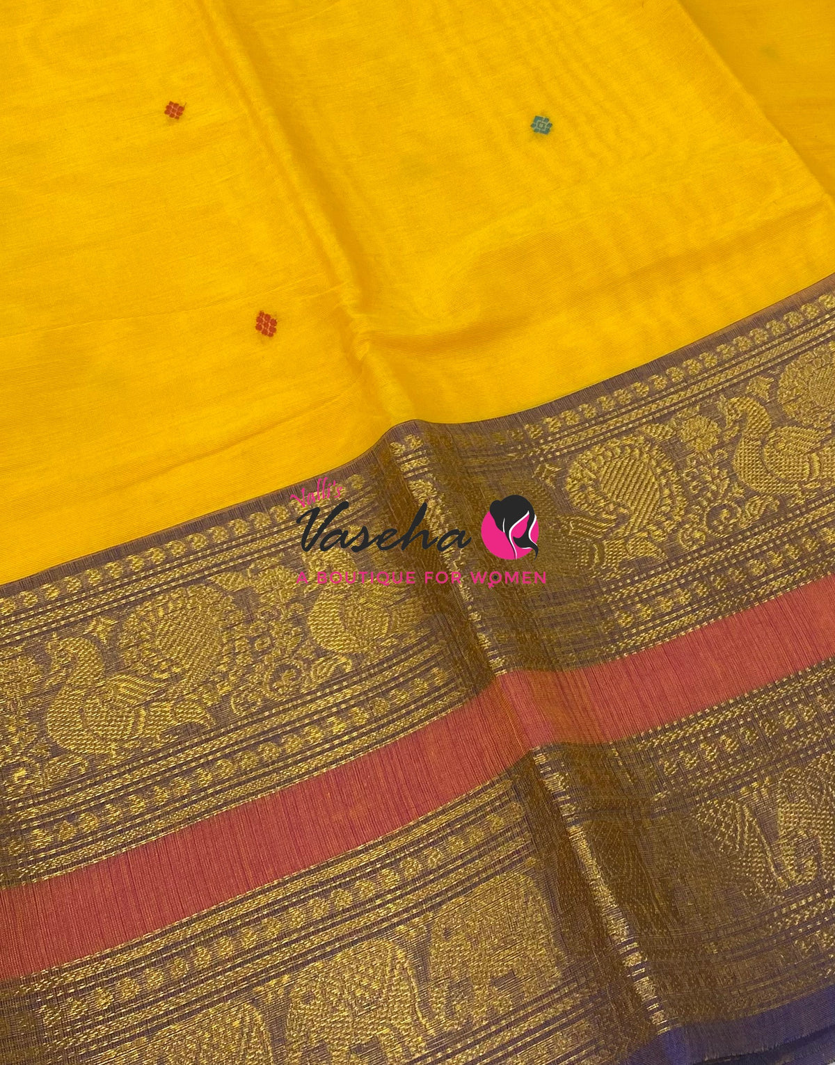 Kanchi Cotton Saree - Butta Design - VVKCS034