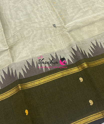 Kanchi Cotton Saree - Butta Design - VVKCS034