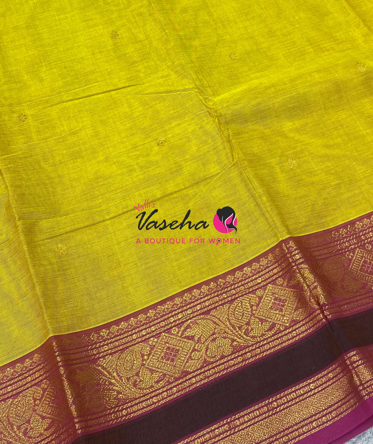 Kanchi Cotton Saree - Butta Design - VVKCS034