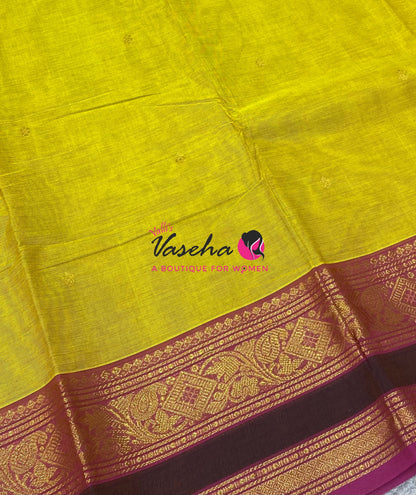 Kanchi Cotton Saree - Butta Design - VVKCS034