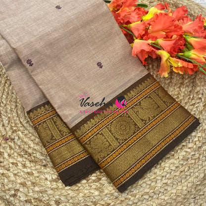 Kanchi Cotton Saree - Butta Design - VVKCS034
