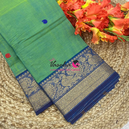 Kanchi Cotton Saree - Butta Design - VVKCS034