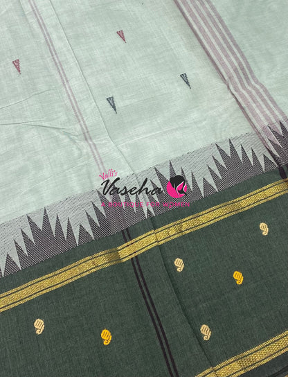 Kanchi Cotton Saree - Butta Design - VVKCS034