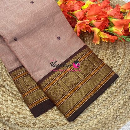 Kanchi Cotton Saree - Butta Design - VVKCS034
