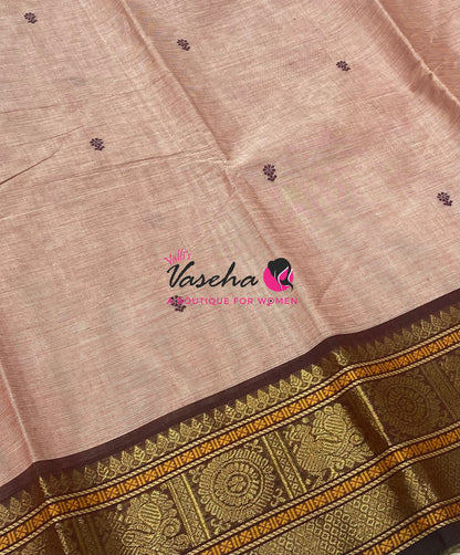 Kanchi Cotton Saree - Butta Design - VVKCS034