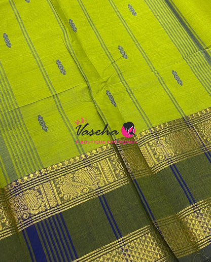 Kanchi Cotton Saree - Butta Design - VVKCS034