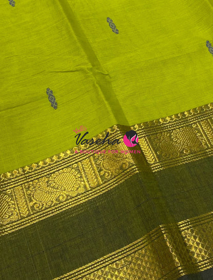 Kanchi Cotton Saree - Butta Design - VVKCS034