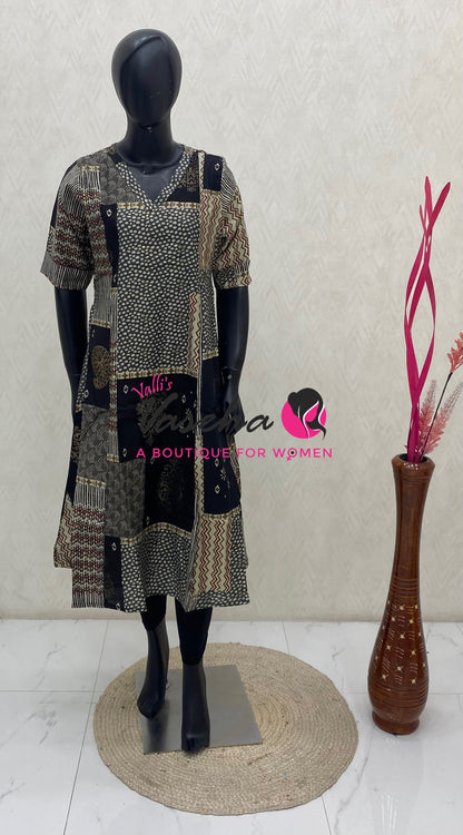 Ready Made - Nye Viscose Silk  - Anarkali Kurti - VVRK011