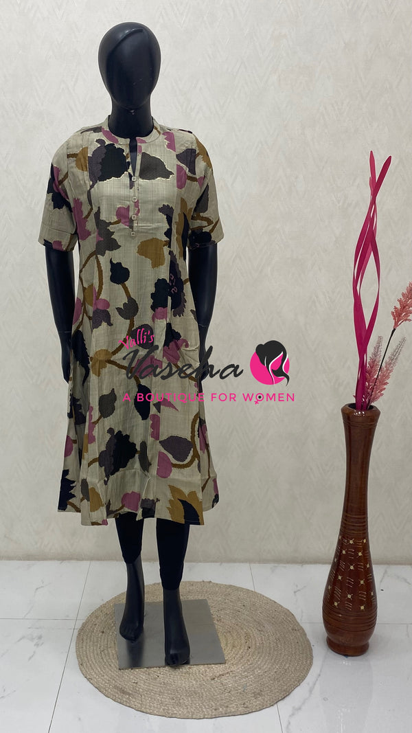Ready Made - Nye Viscose Silk  - Anarkali Kurti - VVRK011