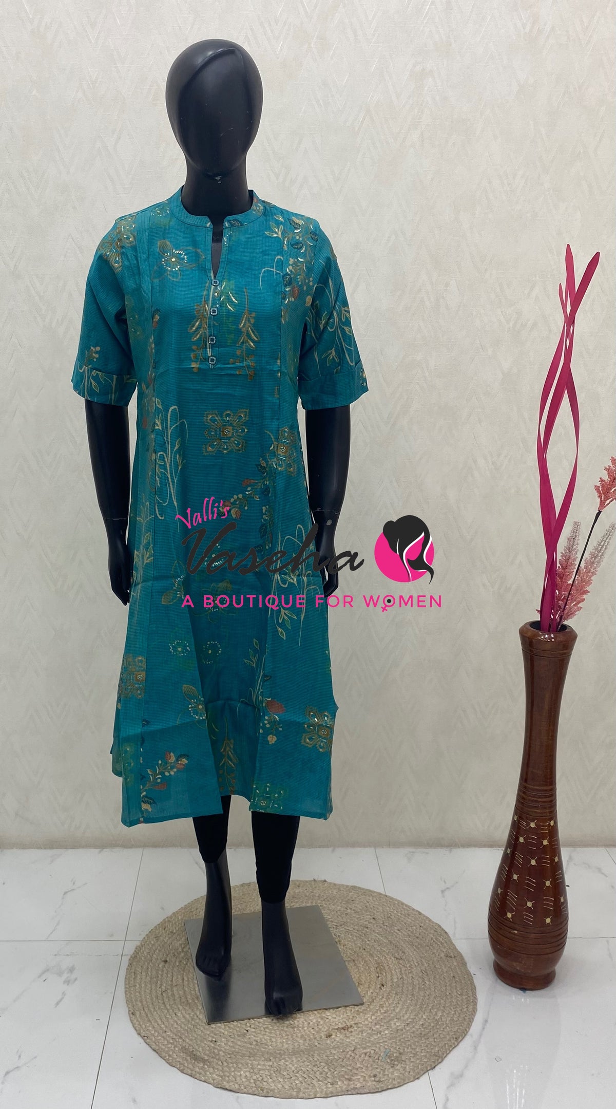 Ready Made - Nye Viscose Silk  - Anarkali Kurti - VVRK011