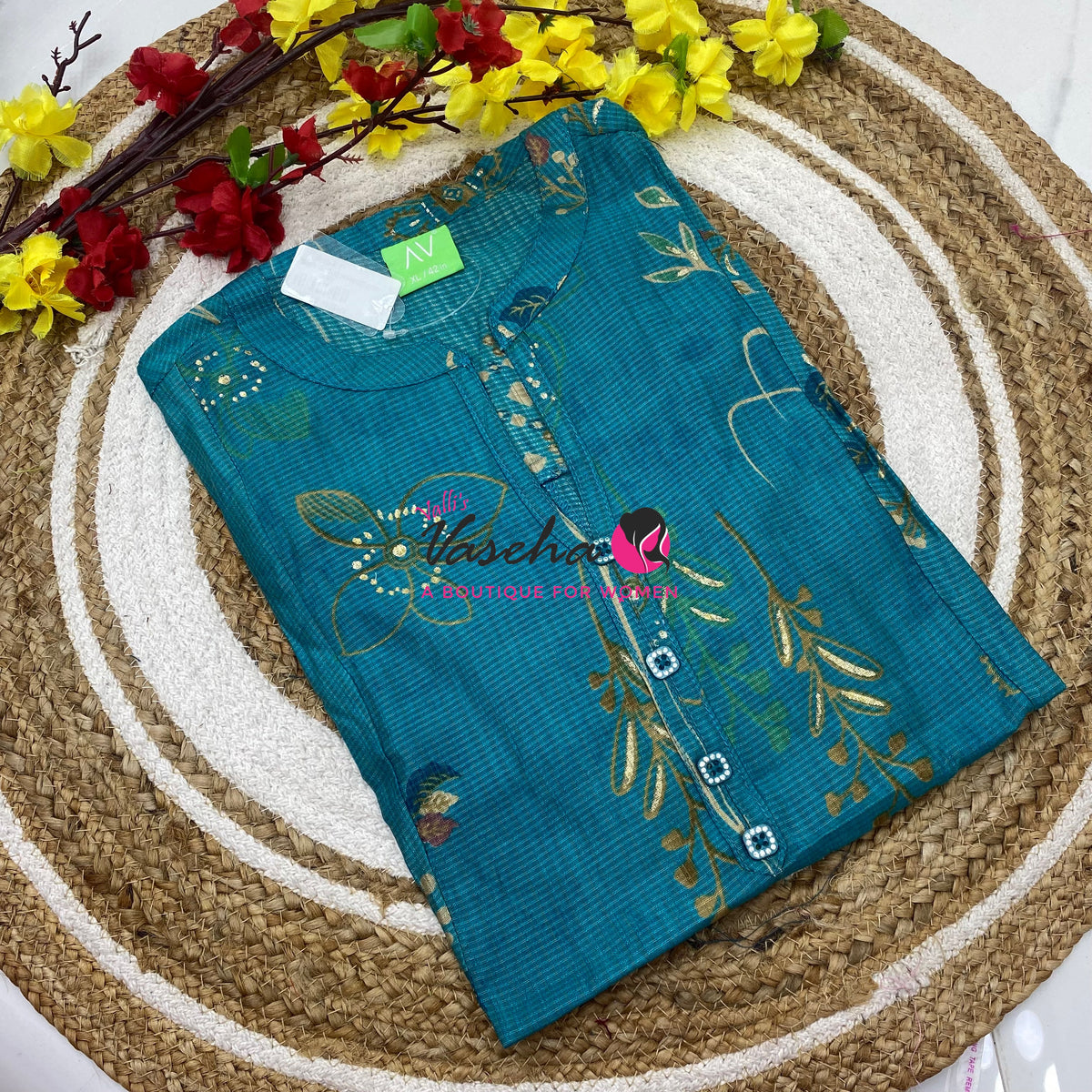 Ready Made - Nye Viscose Silk  - Anarkali Kurti - VVRK011