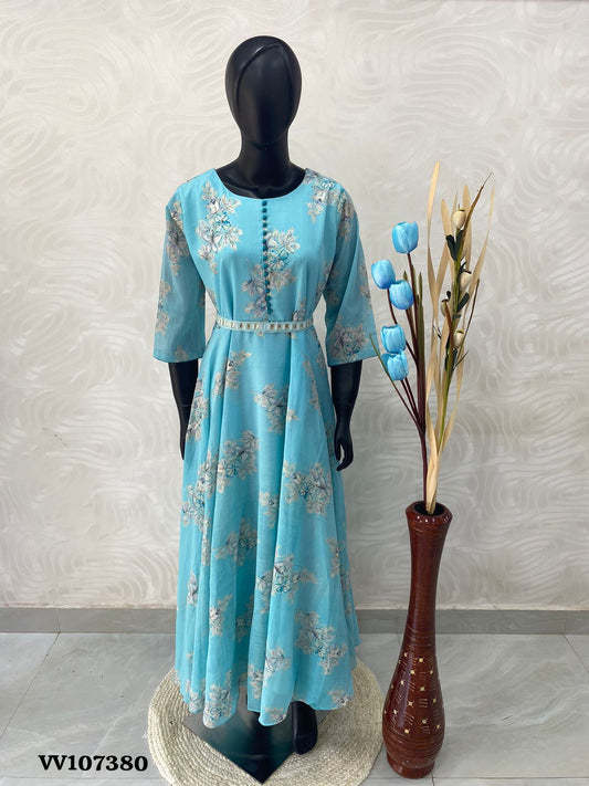 Ready Made - Long Floor Length Kurti - VV107380