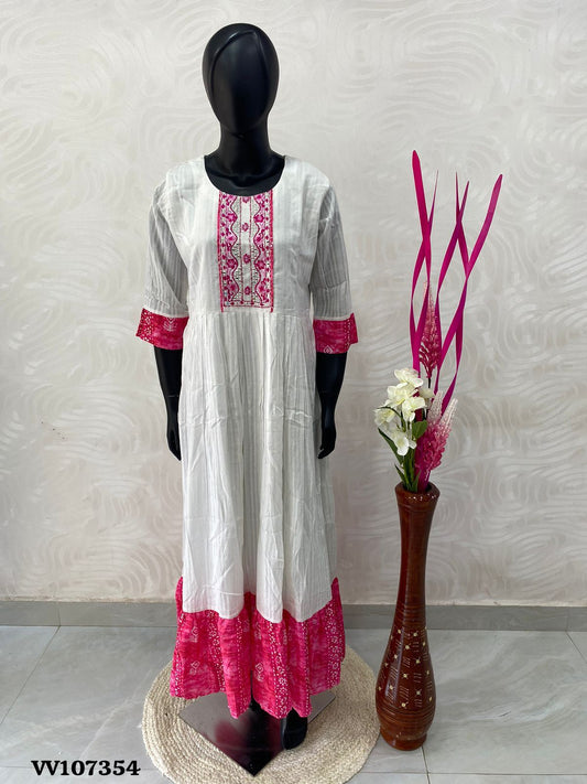 Ready Made - Long Floor Length Kurti - VV107354