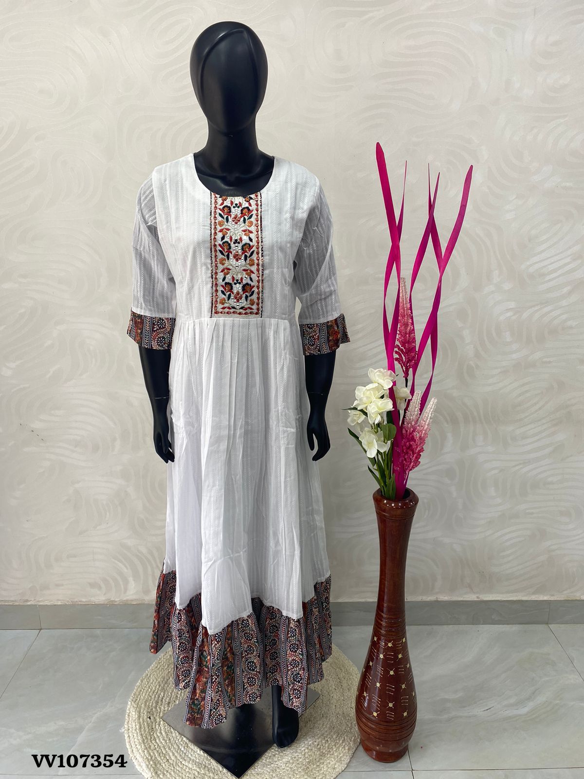 Ready Made - Long Floor Length Kurti - VV107354