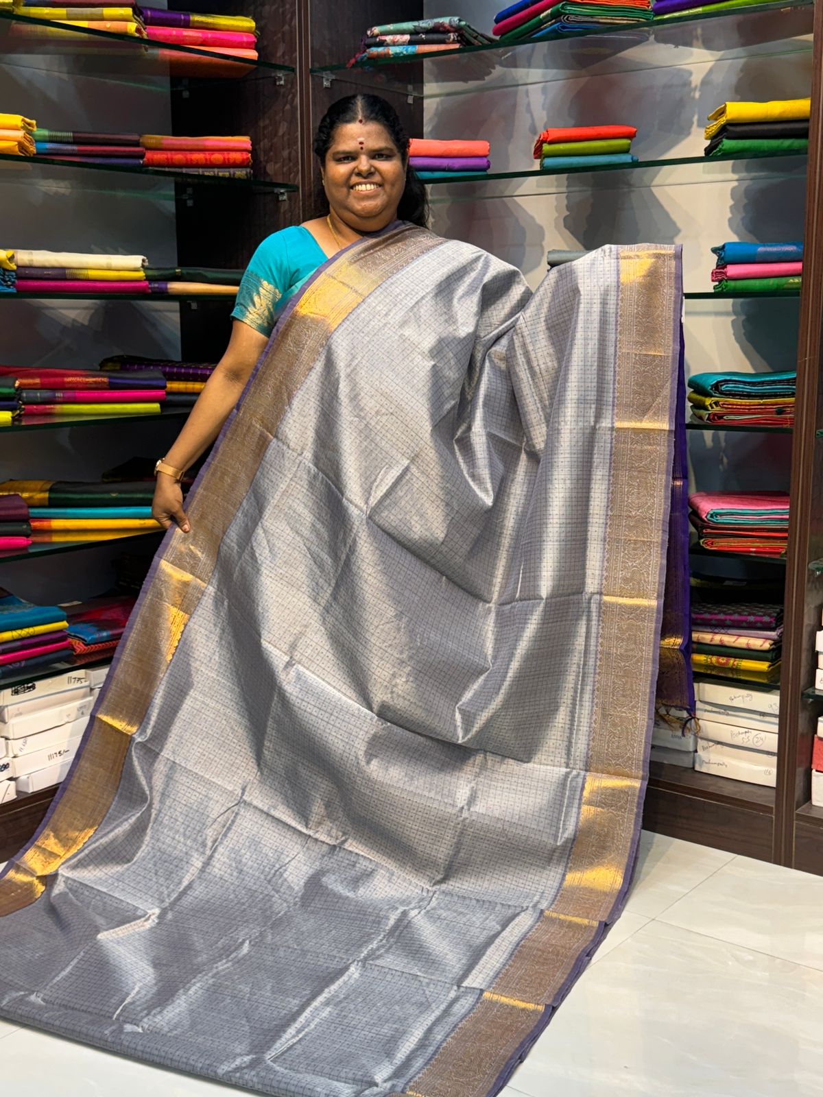 Pure Silk Cotton Saree - Lakshadeepam Design - VVPLD001